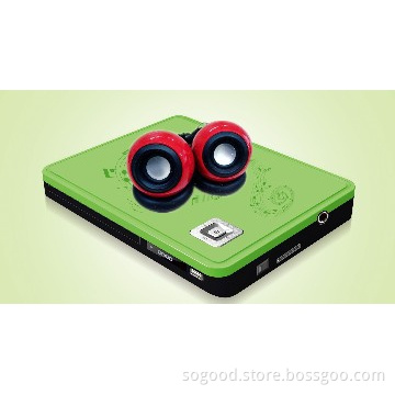 2.0ch full plastic DVD Player, DVD±R/RW, CD-R/RW, and JPEG compatile
